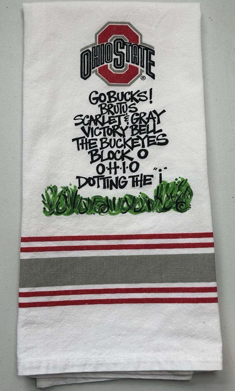 Magnolia Lane Ohio State Buckeyes Kitchen Tea Towel